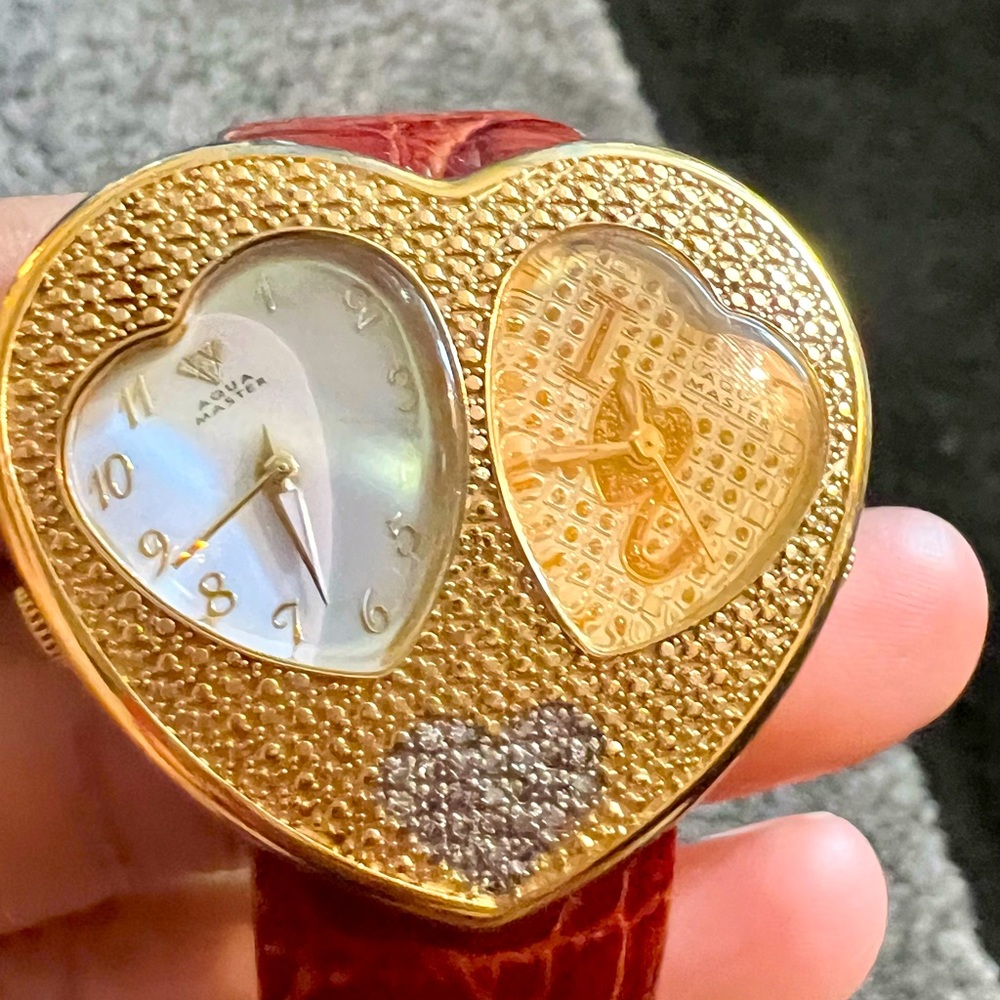 Ladies Aqua Master Heart Watch